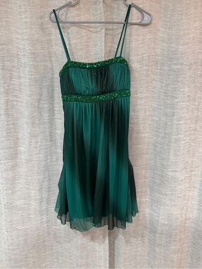 Emerald Green Spaghetti Strap Dress